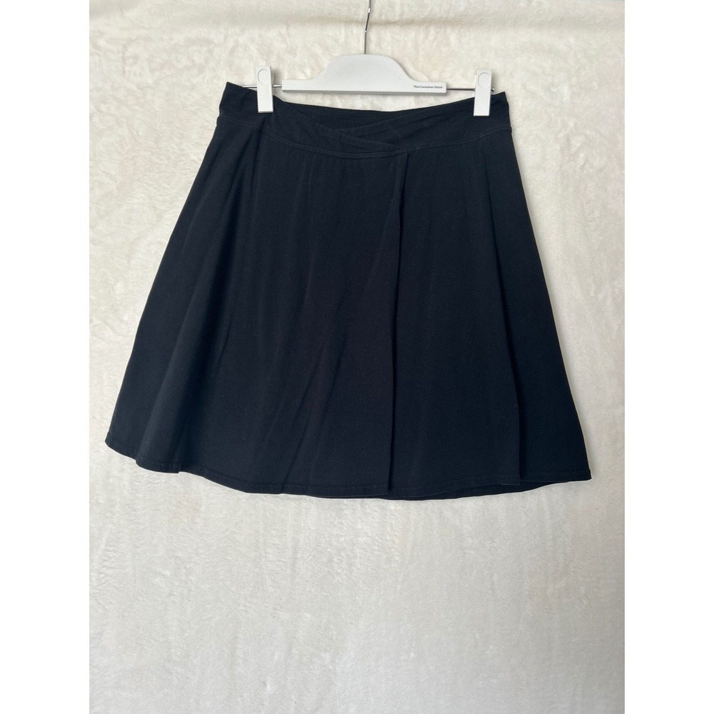Athleta Black Crossover Waist Pleated Active Skort Womens Size Medium